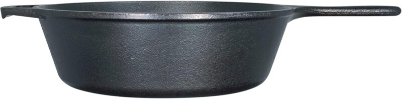 Cast Iron Deep Skillet, 3 Quart, Black - Image 2