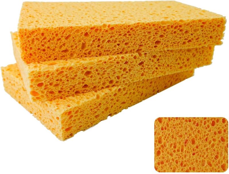 6 x 3.6 x 0.9 Inch JK SP-T22 Large Sponge, Kitchen Sponges, Handy Sponges, Cellulose Sponges, Dish Washing Sponge, Natural Sponge, Car Washing Sponge, Eco Friendly Sponge