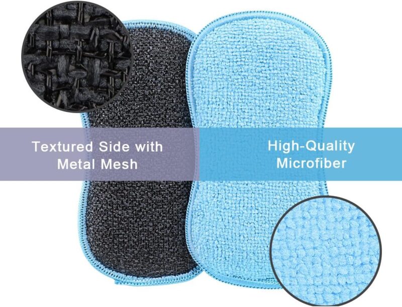 12-Pack Multi-Purpose Scrub Sponges, Non-Scratch Microfiber Sponge for Dishes, Pots, Pans, and More (Multicolor) - Image 2