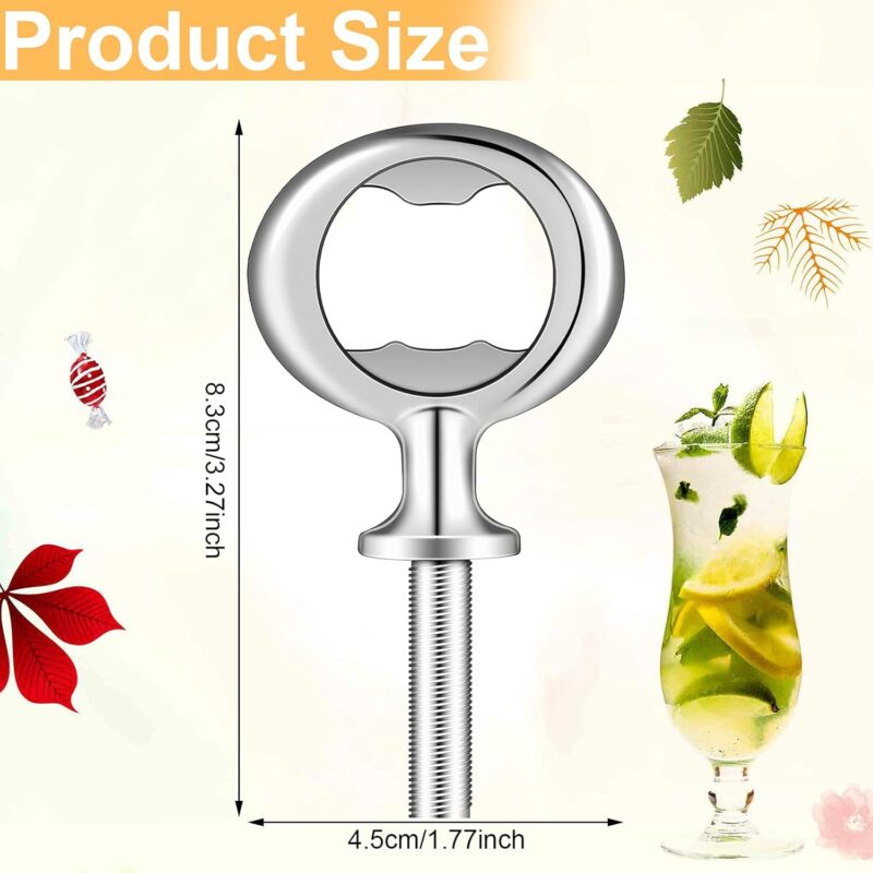 Metal Bottle Opener Kit Blank Bottle Opener Stainless Steel Open Inserts Hardware for Wedding Wine Party DIY Project Craft Wood Turning(Silver,7 Pieces) - Image 2