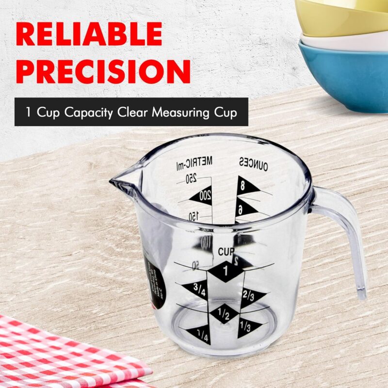 Plastic Measuring Cup, 1 Cup Capacity, Clear - Image 2
